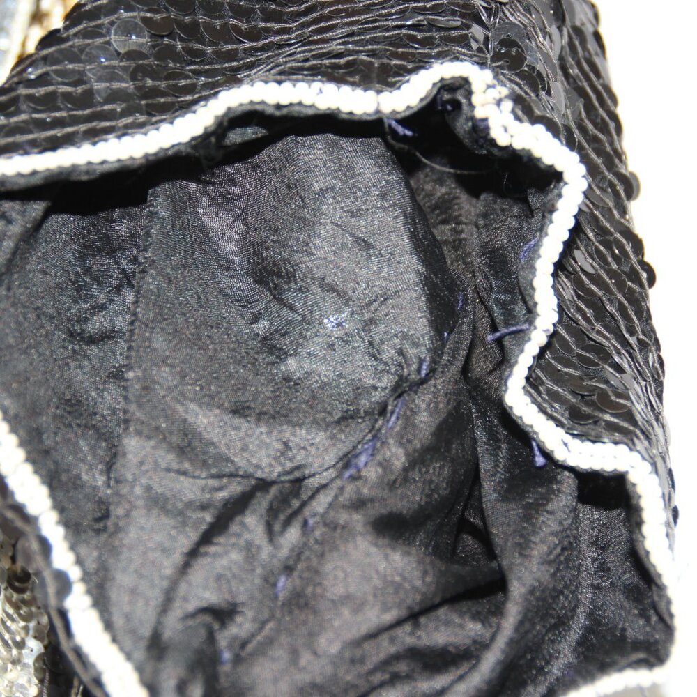 Vtg 80s  Jean for Joseph Le Bon Silk Sequined Maxi Dress Heavily Beaded Large - Picture 5 of 9